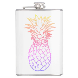 Girly Imitat-Glitzer-Ananas-weiße Flasche 8oz Flachmann