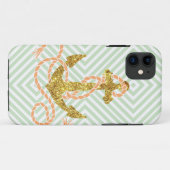 Girly Imitat-Glitzer-Anker Case-Mate iPhone Hülle (Rückseite (Horizontal))