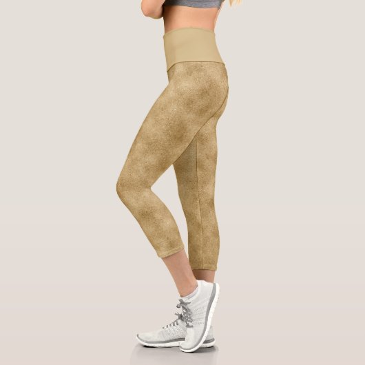 Girly Imitats Gold Glitzer Capri Leggings (Links)