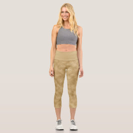 Girly Imitats Gold Glitzer Capri Leggings