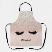 Girly Imitats Lashes, Glitzer Bokeh Ombre Schürze (Vorderseite)