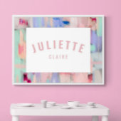 Girly Individuelle Name Print Pink Pastel Kid Room Poster