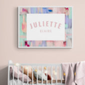 Girly Individuelle Name Print Pink Pastel Kid Room Poster