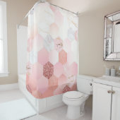 Girly Interior Design Zuhause Glitzer Marble Duschvorhang (Beispiel)