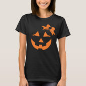 Girly Jack-o-lantern Pumpkin Face Halloween T-Shirt (Vorderseite)