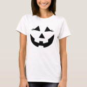 Girly Jack-o-lantern Pumpkin Face Halloween T-Shirt (Vorderseite)