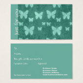 Girly Jade Green Butterfly | Wellness-Center Gift  (Vorne & Hinten)