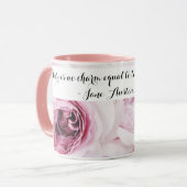 Girly Jane Austen Emma Buchangebot Rosa Rose Flora Tasse (Vorderseite Links)