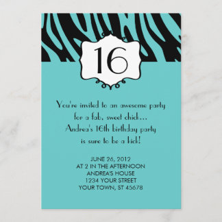 Girly Jugendlicheraquamarine Einladung