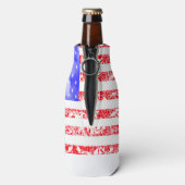 Girly July 4 Flagge Flaschenkühler (Flasche Rückseite)