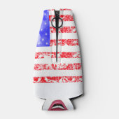 Girly July 4 Flagge Flaschenkühler (Rückseite)