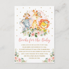 Girly Jungle Baby Shower Wilde Tiere buchen Begleitkarte