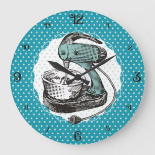 Girly Küchenuhr des kundenspezifischen FarbRetro Große Wanduhr