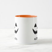Girly Kürbislaterne Pumpkin Face Halloween Tasse (Zentrum)