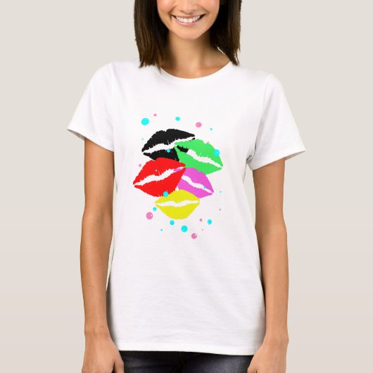 Girly Küsse T-Shirt (Vorderseite)