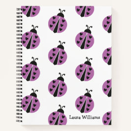 Girly Ladybug Personalisiert Notizblock