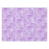 Girly Lavendelhandgemalte Watercolor-Rosen Tischdecke (Vorderseite (Horizontal))