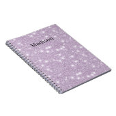 Girly Lavender Faux Glitter Sparkle Notizblock (Rechte Seite)