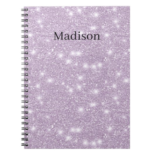 Girly Lavender Faux Glitter Sparkle Notizblock (Vorderseite)