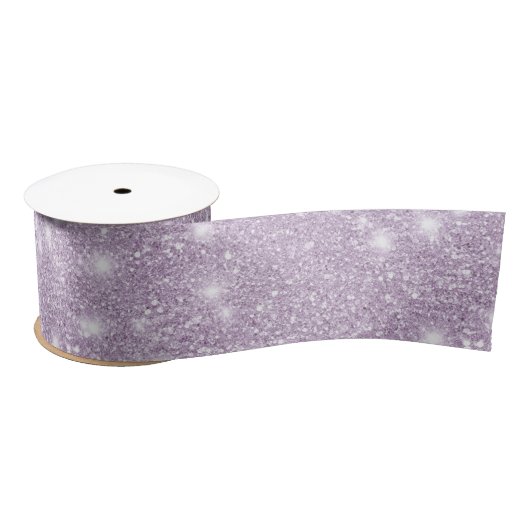 Girly Lavender Glitter Sparkle Birthday Satinband (Spule)