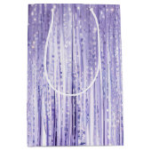 Girly Lavender Lila Glam Tinsel Streifen Mittlere Geschenktüte (Vorderseite)