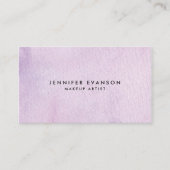 Girly Lavender Pink Watercolor Designer Visitenkarte (Vorderseite)