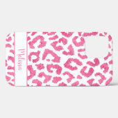 Girly Leopard Animal Print Muster Personalisiert Case-Mate iPhone Hülle (Rückseite (Horizontal))