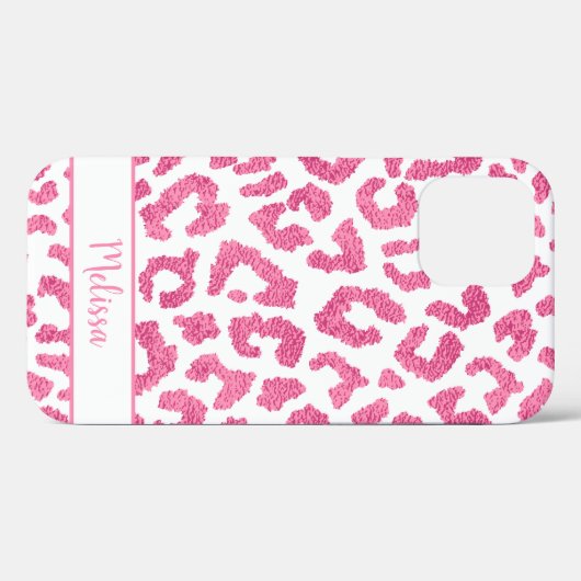 Girly Leopard Animal Print Muster Personalisiert Case-Mate iPhone Hülle (Rückseite (Horizontal))
