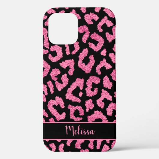 Girly Leopard Animal Print Muster Personalisiert Case-Mate iPhone Hülle (Rückseite)