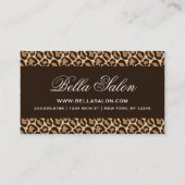 Girly Leopard Print Visitenkarte (Vorderseite)