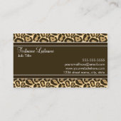 Girly Leopard-Salon-Visitenkarten Visitenkarte (Rückseite)