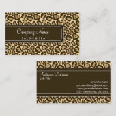 Girly Leopard-Salon-Visitenkarten Visitenkarte (Vorne/Hinten)