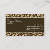 Girly Leopard-Salon-Visitenkarten Visitenkarte (Rückseite)