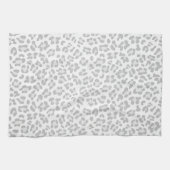 Girly Leopard-Tierdruck-Silber-Chic Küchentuch (Horizontal)