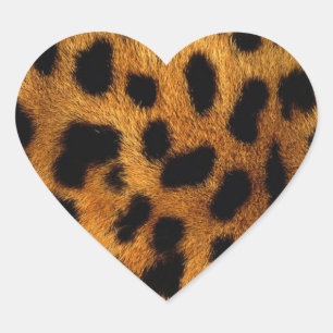 girly Leoparddruck des wilden SafaritierGepards Herz-Aufkleber