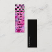 Girly Lesezeichen Mini Visitenkarte (Vorne/Hinten)