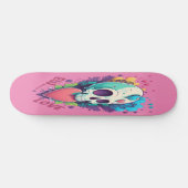 Girly Liebe Herz Geburtstag Thema Skateboard (Horizontal)