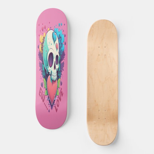 Girly Liebe Herz Geburtstag Thema Skateboard (Vorderseite)