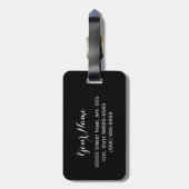 Girly Light Brown Jaguar Niedlich Brown Bow mit Na Gepäckanhänger (Rückseite vertikal)