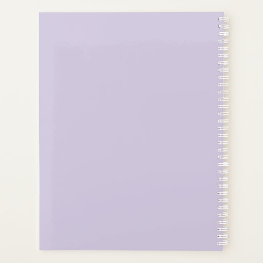 Girly Light Lila School Planer (Rückseite)