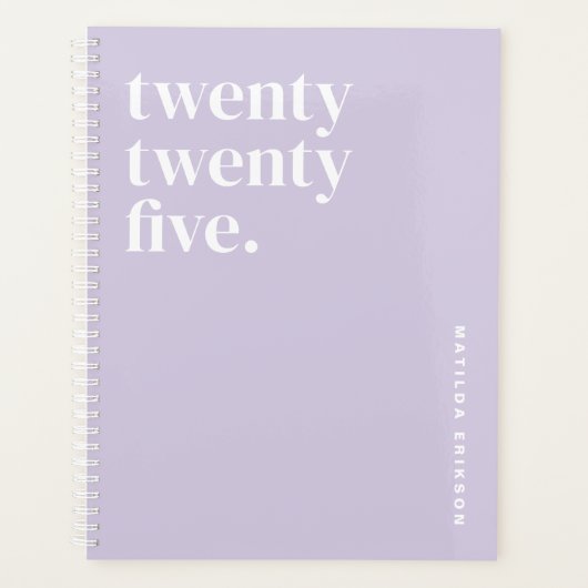 Girly Light Lila School Planer (Vorderseite)