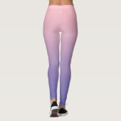 Girly Light Pink Periwinkle Gradient Leggings (Rückseite)