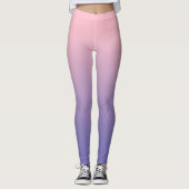 Girly Light Pink Periwinkle Gradient Leggings (Vorderseite)
