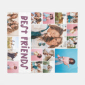 Girly lila 16 Foto bester Freund Moderne Fleecedecke (Vorderseite (Horizontal))
