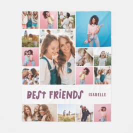 Girly lila 16 Foto bester Freund moderne schlichte Fleecedecke
