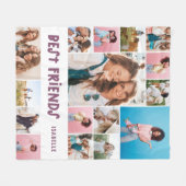 Girly lila 16 Foto bester Freund moderne schlichte Fleecedecke (Vorderseite (Horizontal))