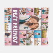 Girly lila 20 Foto bester Freund moderne schlichte Fleecedecke (Vorderseite (Horizontal))