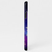 Girly Lila Celestial Foto Monogram iPhone Hülle (Rechte Seite)