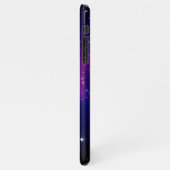 Girly Lila Celestial Foto Monogram iPhone Hülle (Linke Seite)