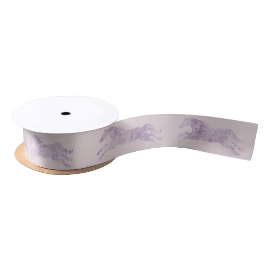 Girly Lila Classic Pferde Satinband (Spule)